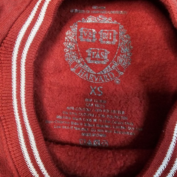 Harvard Sweatshirt XS Ivy League College Football Ncaa Preppy Ringer - Picture 5 of 9
